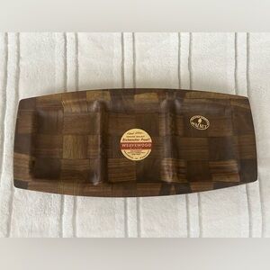 Weavewood Walnut Serving Tray New
14x6 1/2 inches.